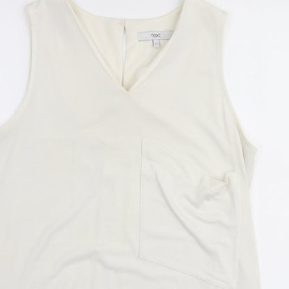 Womens UK Size 12 NEXT Ivory Basic Blouse