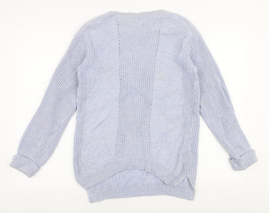 Womens UK Size S Marks and Spencer Blue Pullover Jumper
