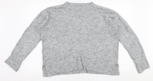 Lefties Womens Grey Round Neck  Polyester Pullover Jumper Size S