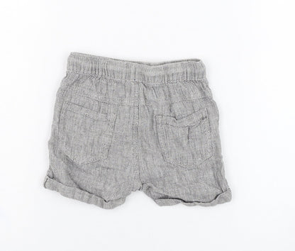 NEXT Boys Grey  Linen Cropped Trousers Size 12-18 Months  Pullover
