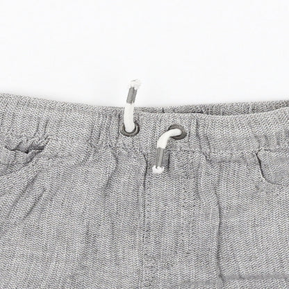 NEXT Boys Grey  Linen Cropped Trousers Size 12-18 Months  Pullover