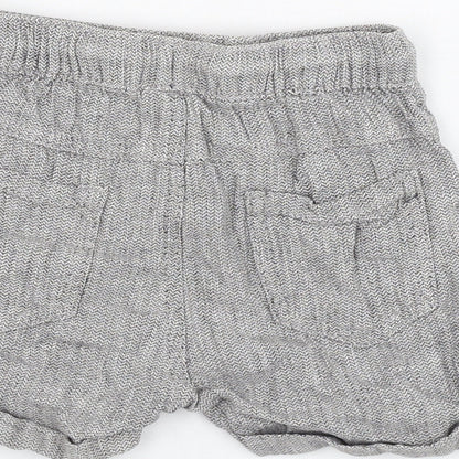 NEXT Boys Grey  Linen Cropped Trousers Size 12-18 Months  Pullover