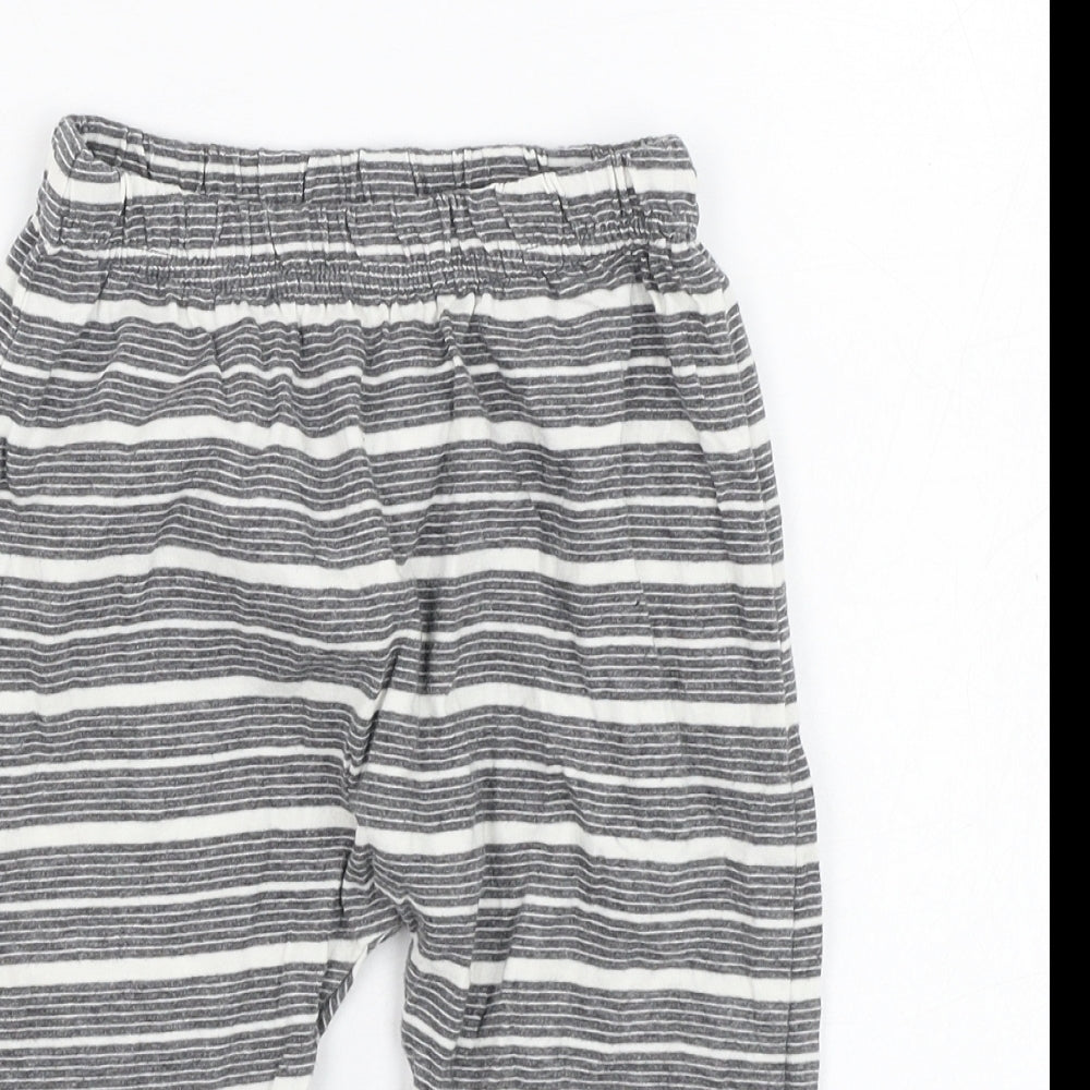 Lucy & Sam Boys Green Striped Cotton Jogger Trousers Size 9-12 Months  Pullover