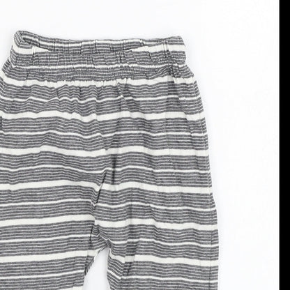 Lucy & Sam Boys Green Striped Cotton Jogger Trousers Size 9-12 Months  Pullover