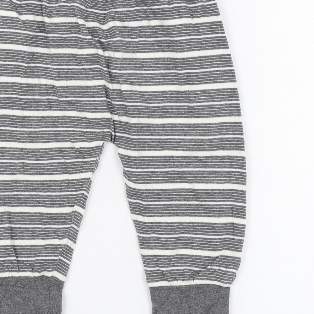 Lucy & Sam Boys Green Striped Cotton Jogger Trousers Size 9-12 Months  Pullover