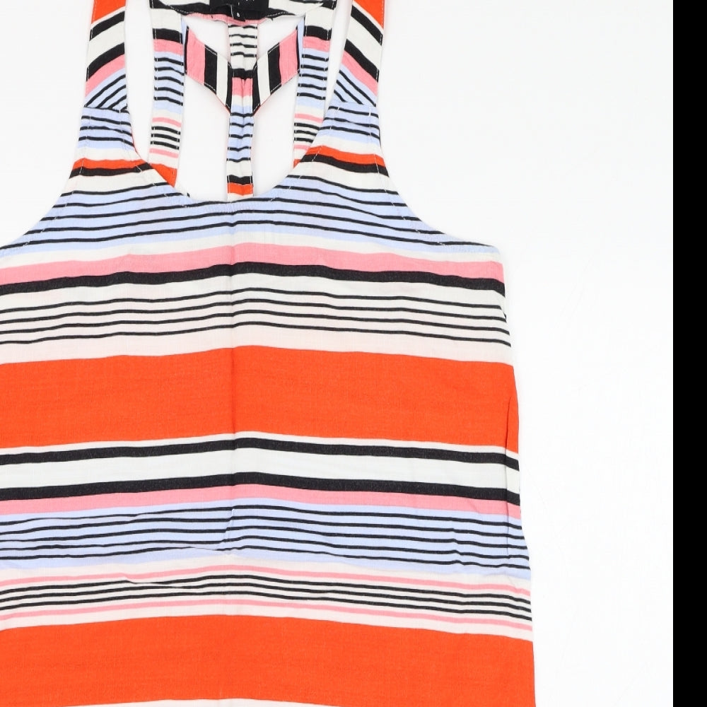 Womens UK Size 8 New Look Multicoloured Basic Tank