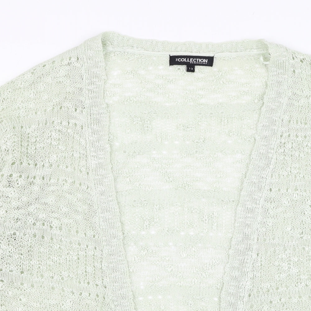 Womens UK Size 12 Debenhams Green Cardigan Jumper