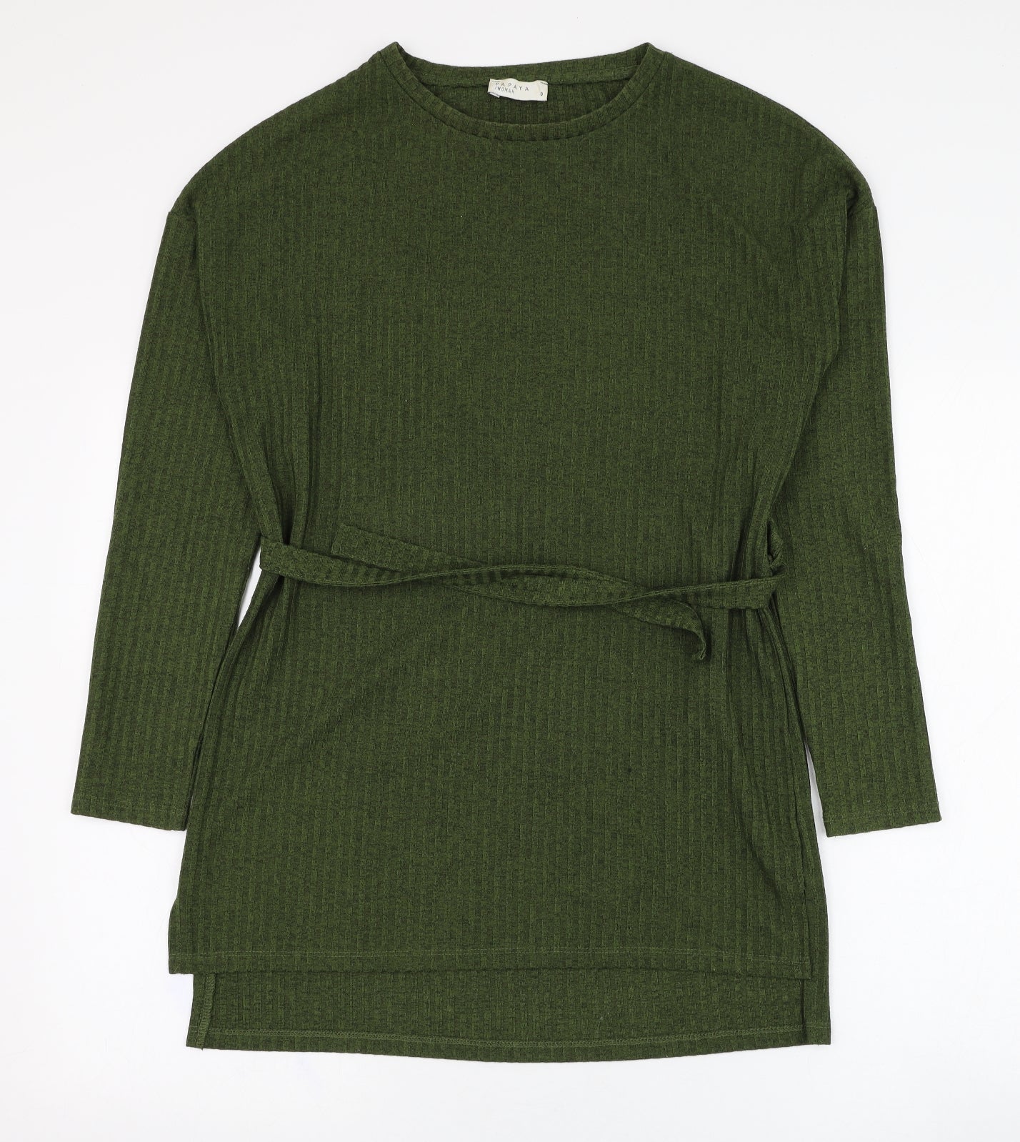 Womens UK Size 8 Papaya Green Pullover Jumper