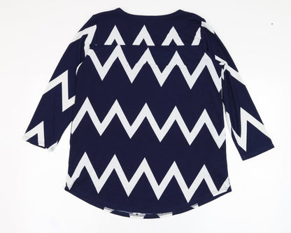 Womens UK Size 10 Gerard Blue Tunic Blouse