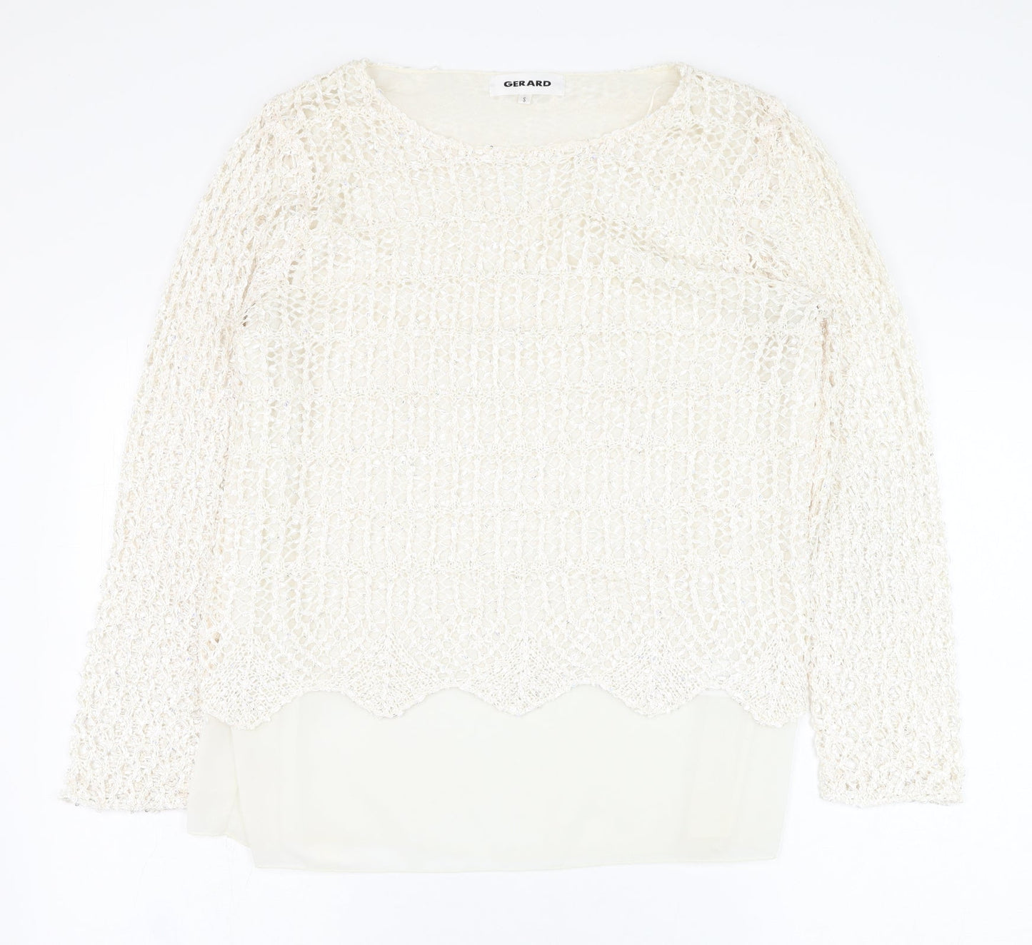 Womens UK Size S Gerard Ivory Basic Blouse