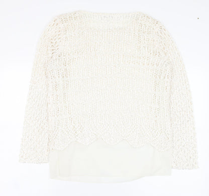 Womens UK Size S Gerard Ivory Basic Blouse