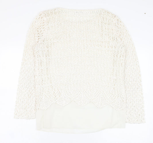 Womens UK Size S Gerard Ivory Basic Blouse