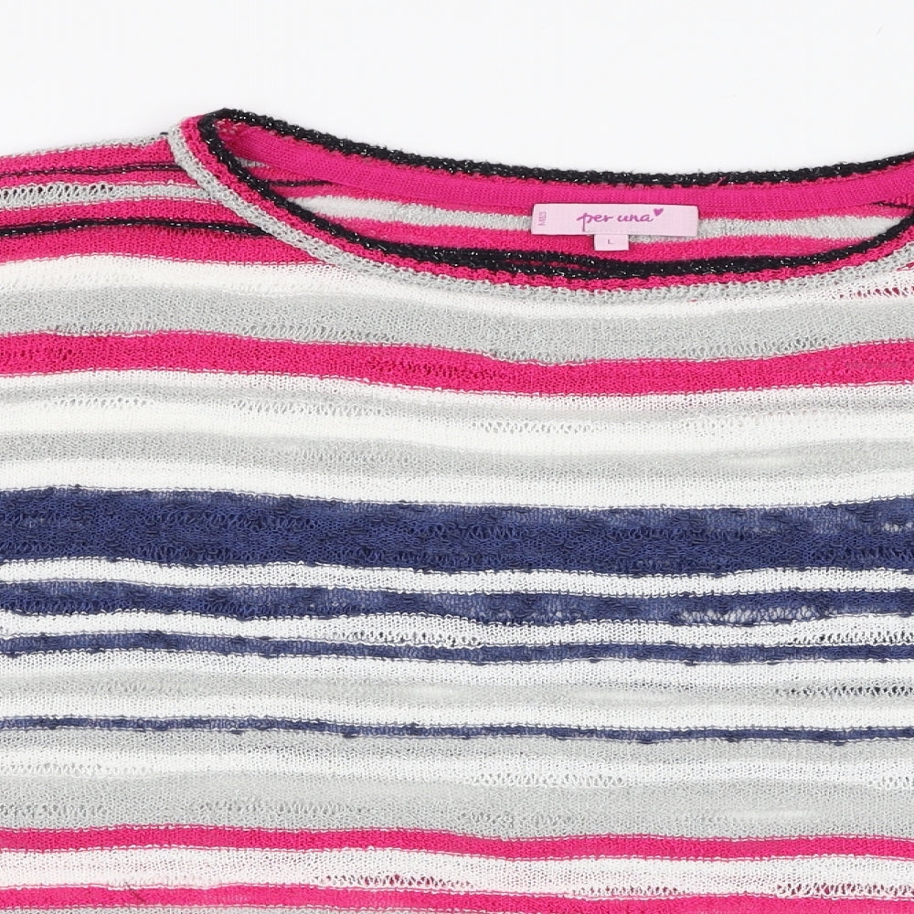 Womens UK Size L Marks and Spencer Pink Pullover Jumper