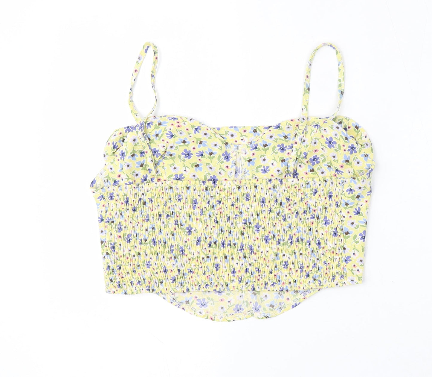 SheIn Womens Multicoloured Floral Polyester Basic Blouse Size L Round Neck