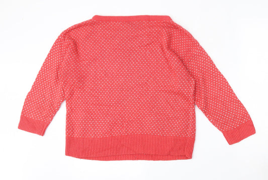 Womens UK Size 10 Topshop Red Pullover Jumper