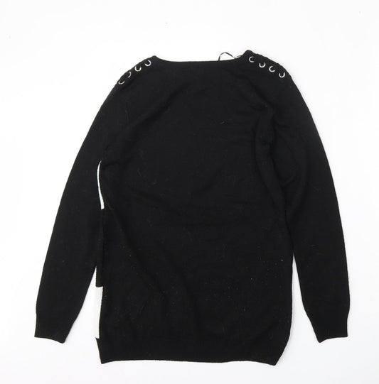 F&F Womens Multicoloured Round Neck  Acrylic Pullover Jumper Size 6