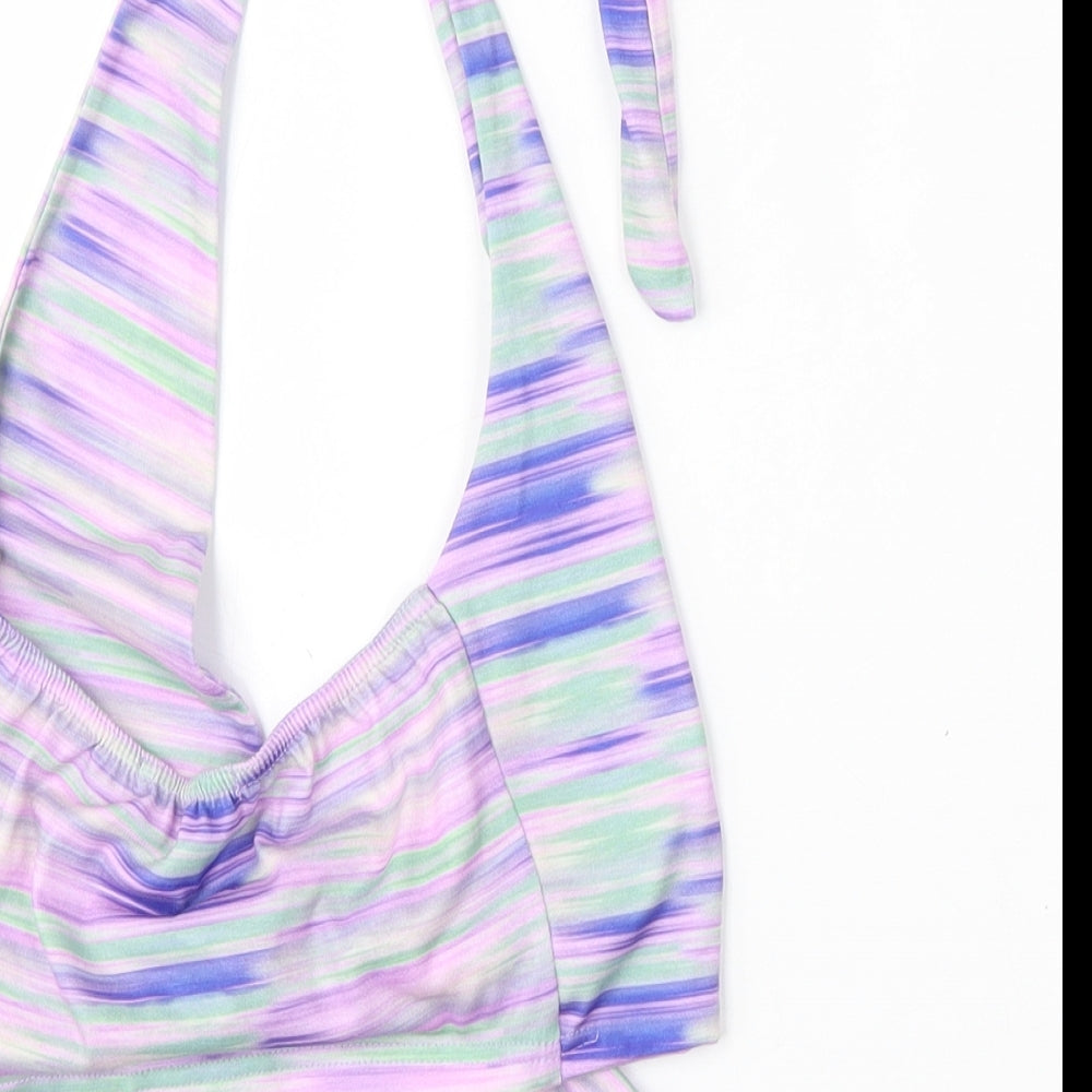 Womens UK Size 6 PRETTYLITTLETHING Multicoloured Basic Blouse