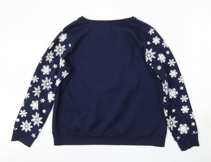 Womens UK Size L Dunnes Stores Blue Pullover Sweatshirt