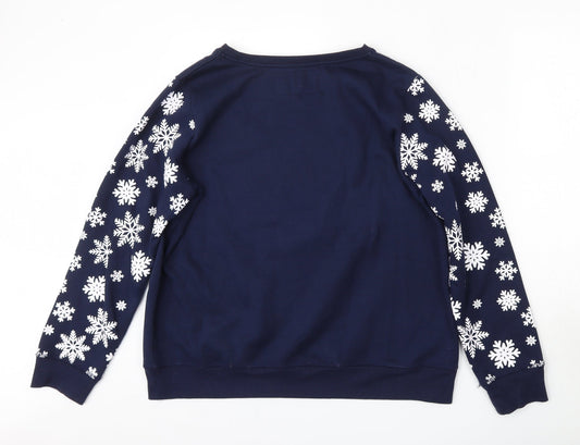 Womens UK Size L Dunnes Stores Blue Pullover Sweatshirt