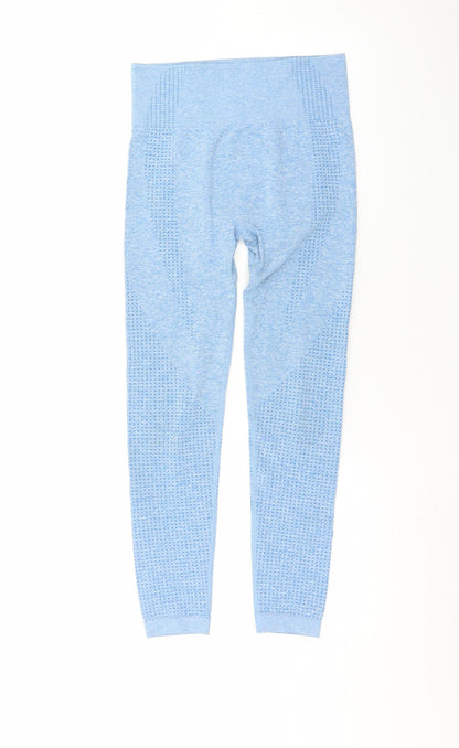 Preworn Womens Blue Flecked Polyimide Capri Leggings Size S L20.5 in Extra-Slim