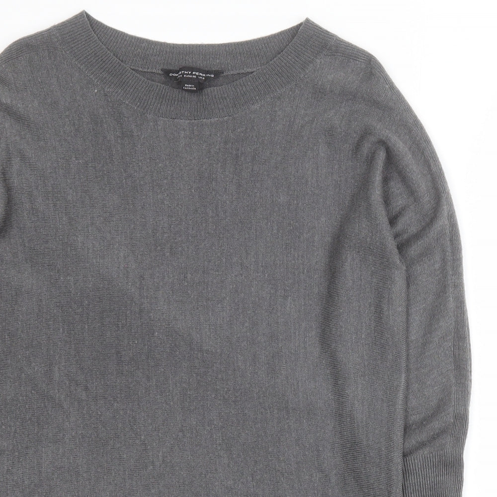 Womens UK Size 8 Dorothy Perkins Grey Pullover Jumper