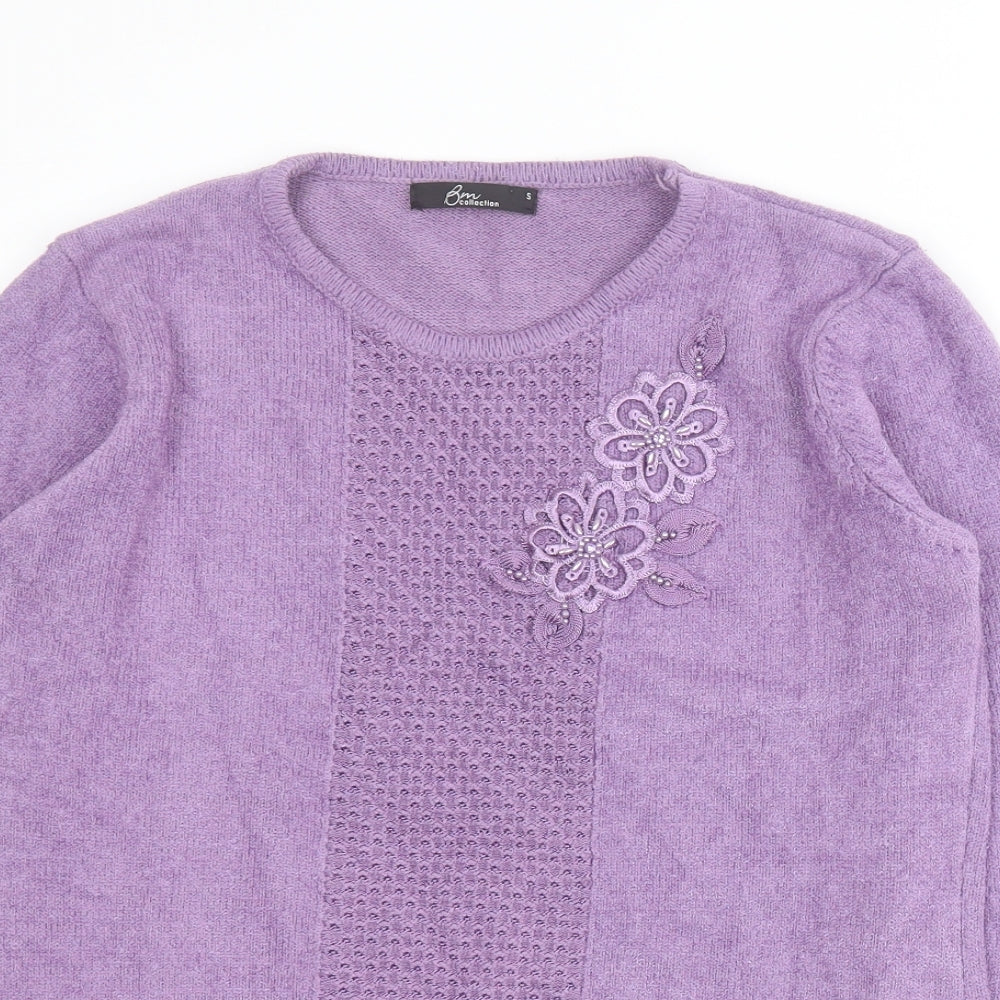 Womens UK Size S Bonmarche Purple Pullover Jumper