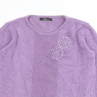Womens UK Size S Bonmarche Purple Pullover Jumper
