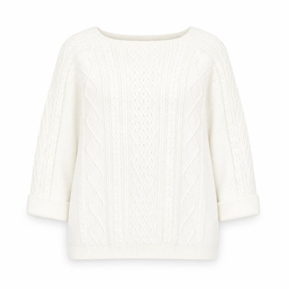 Womens UK Size M Tru Collection White Pullover Jumper