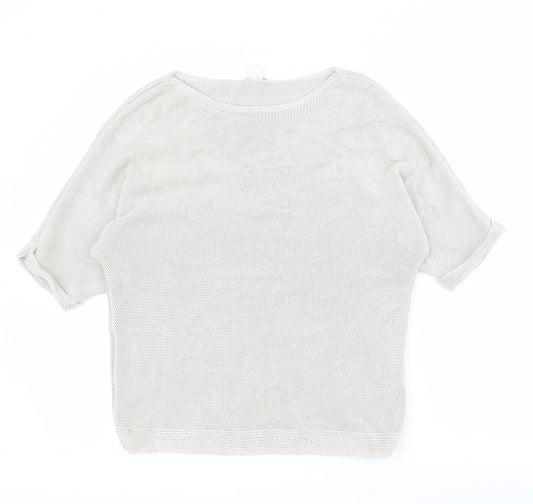 Womens UK Size S H&M Beige Pullover Jumper