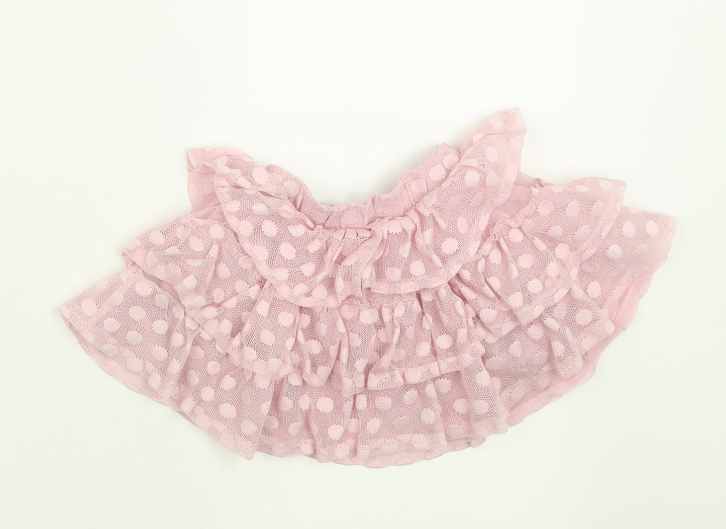 George Girls Pink Polka Dot Polyester A-Line Skirt Size 9-12 Months  Pull On