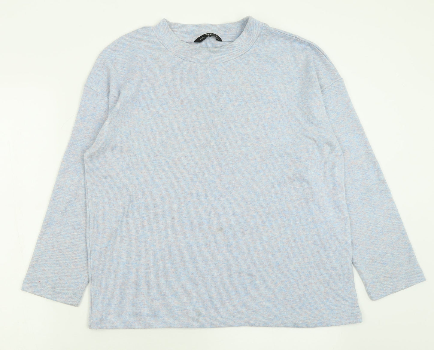 F&F Womens Blue Crew Neck  Viscose Pullover Jumper Size 10