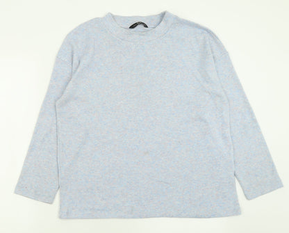 F&F Womens Blue Crew Neck  Viscose Pullover Jumper Size 10