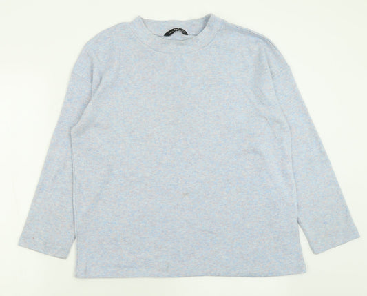 F&F Womens Blue Crew Neck  Viscose Pullover Jumper Size 10