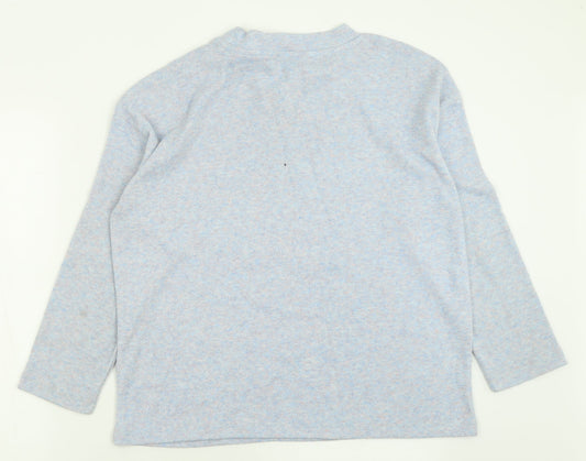 F&F Womens Blue Crew Neck  Viscose Pullover Jumper Size 10
