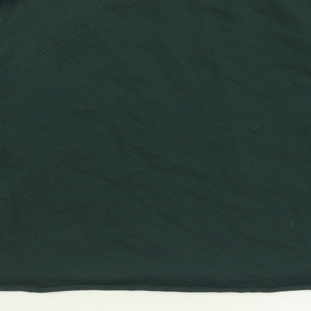 H&M Womens Green  Cotton Pullover Sweatshirt Size M  Pullover - Cropped