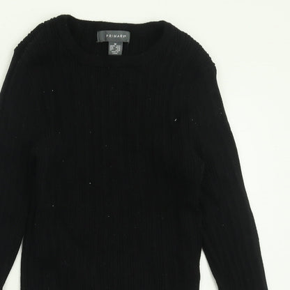 Primark Womens Black Crew Neck  Viscose Pullover Jumper Size M