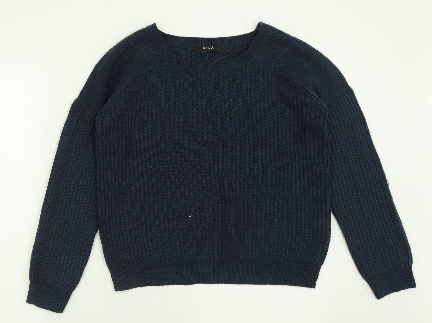 Womens UK Size M VILA Blue Pullover Jumper