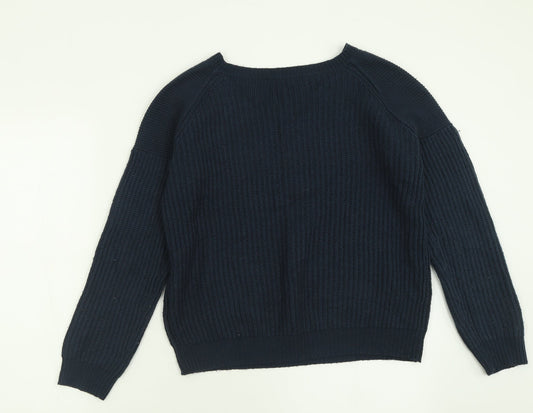 Womens UK Size M VILA Blue Pullover Jumper