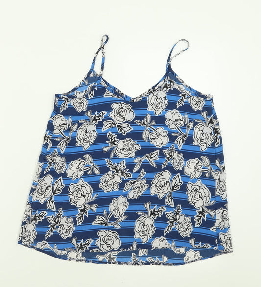 Womens UK Size 8 Atmosphere Blue Basic Tank