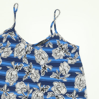 Womens UK Size 8 Atmosphere Blue Basic Tank