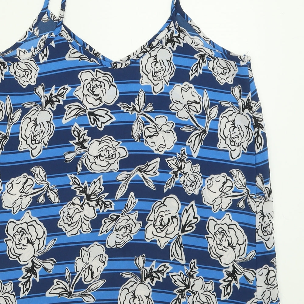 Womens UK Size 8 Atmosphere Blue Basic Tank