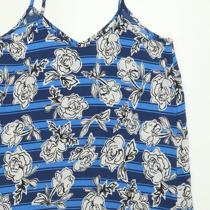 Womens UK Size 8 Atmosphere Blue Basic Tank