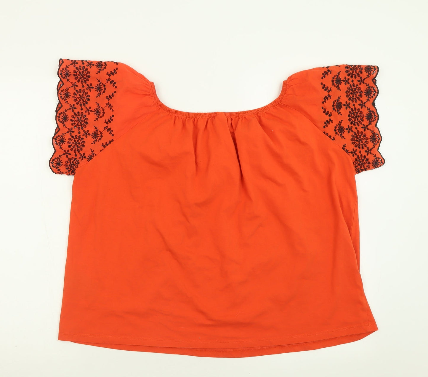 Womens UK Size L H&M Orange Basic T-Shirt