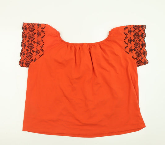 Womens UK Size L H&M Orange Basic T-Shirt
