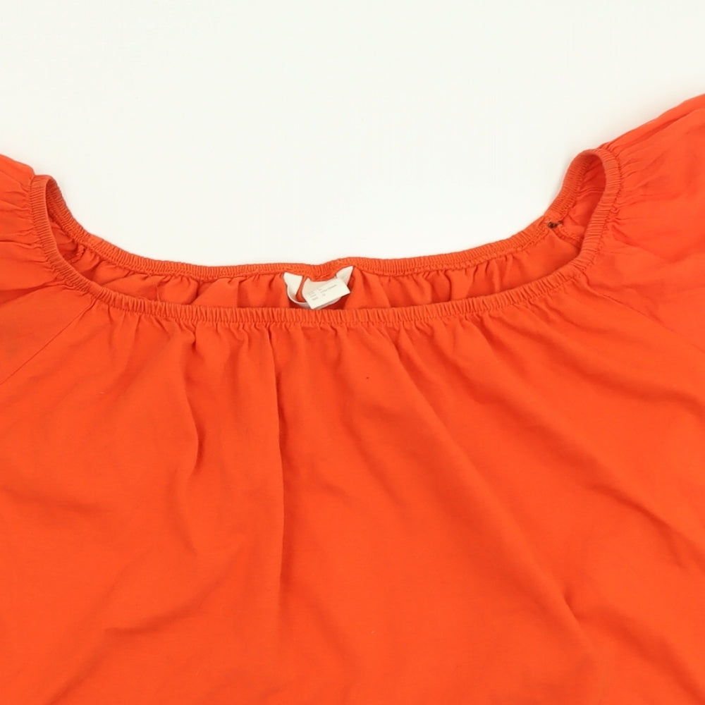 Womens UK Size L H&M Orange Basic T-Shirt
