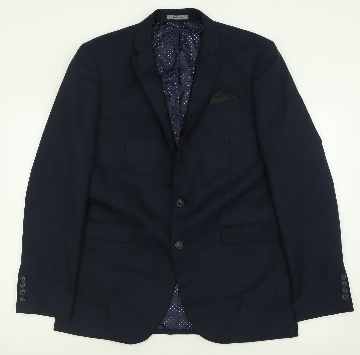 Mens UK Size 42 Cedar Wood State Regular Blue Suit Jacket
