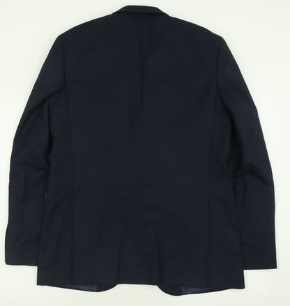 Mens UK Size 42 Cedar Wood State Regular Blue Suit Jacket