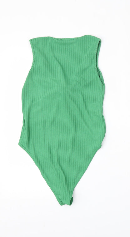 New Look Womens Green  Polyester Bodysuit One-Piece Size 10