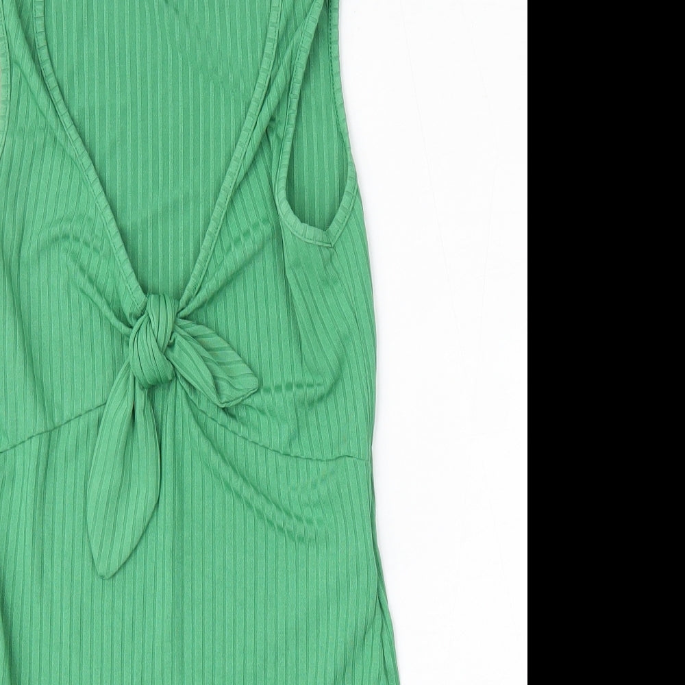 New Look Womens Green  Polyester Bodysuit One-Piece Size 10