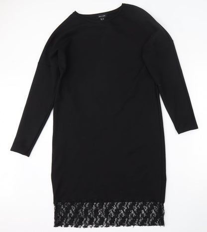 New Look Womens Black  Viscose Pencil Dress  Size 12  Round Neck